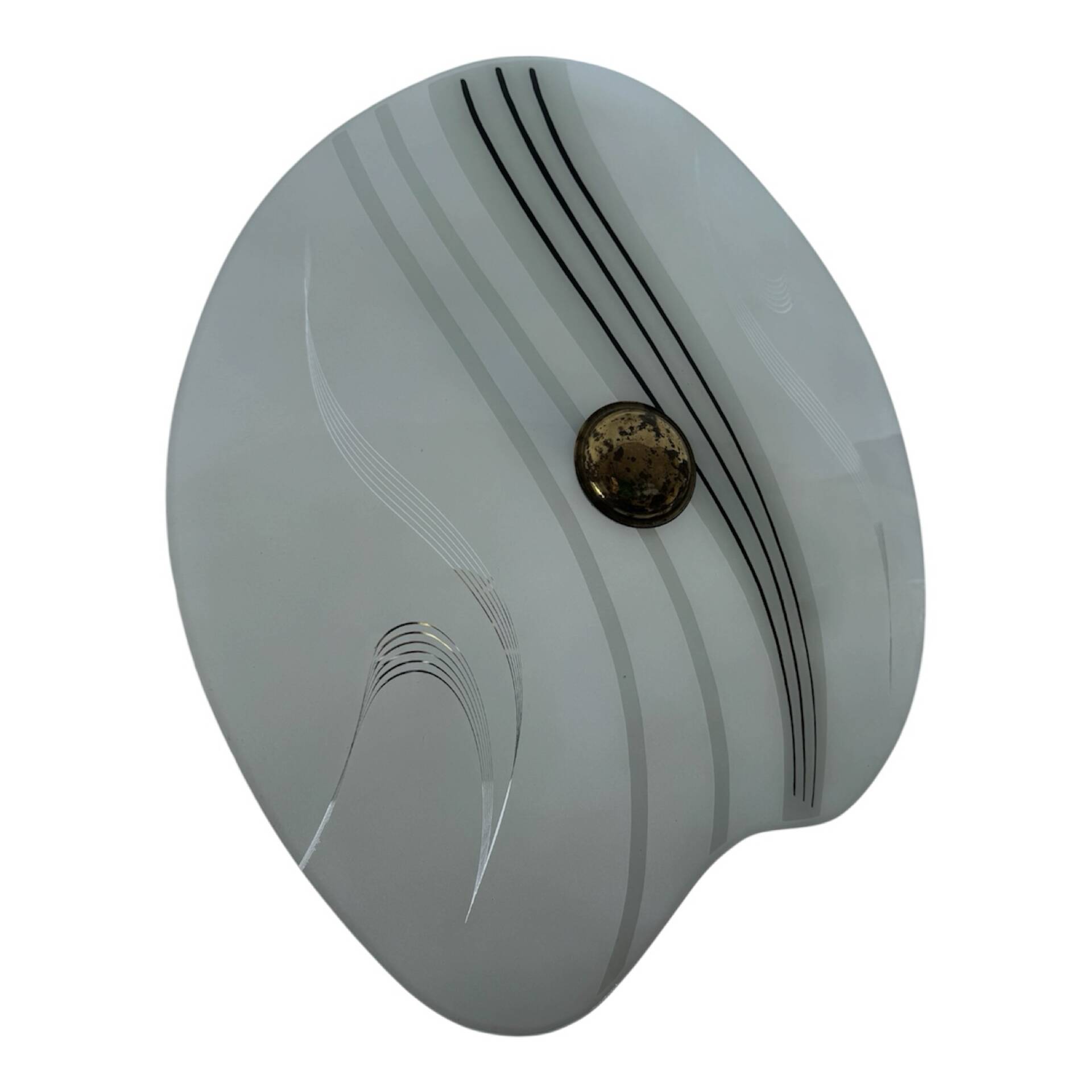 Screen-printed glass pendant from the 1960s