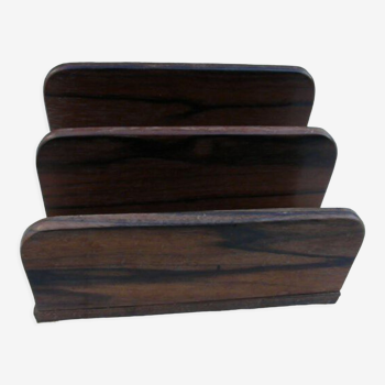 Letter Art Deco sorter in rosewood and celluloide