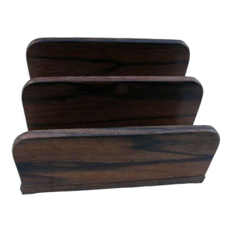 Letter Art Deco sorter in rosewood and celluloide