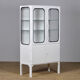 Restored glass & iron medical cabinet, 1970s