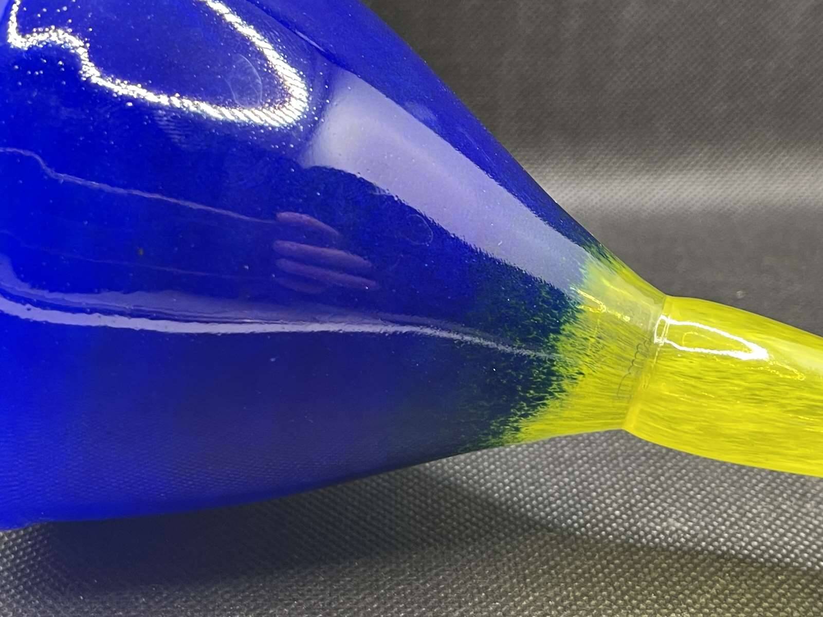 Blown glass soliflore signed Eric Lindgren Claret 1996