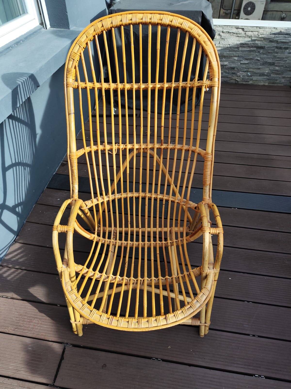 Vintage rattan armchair