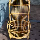 Vintage rattan armchair