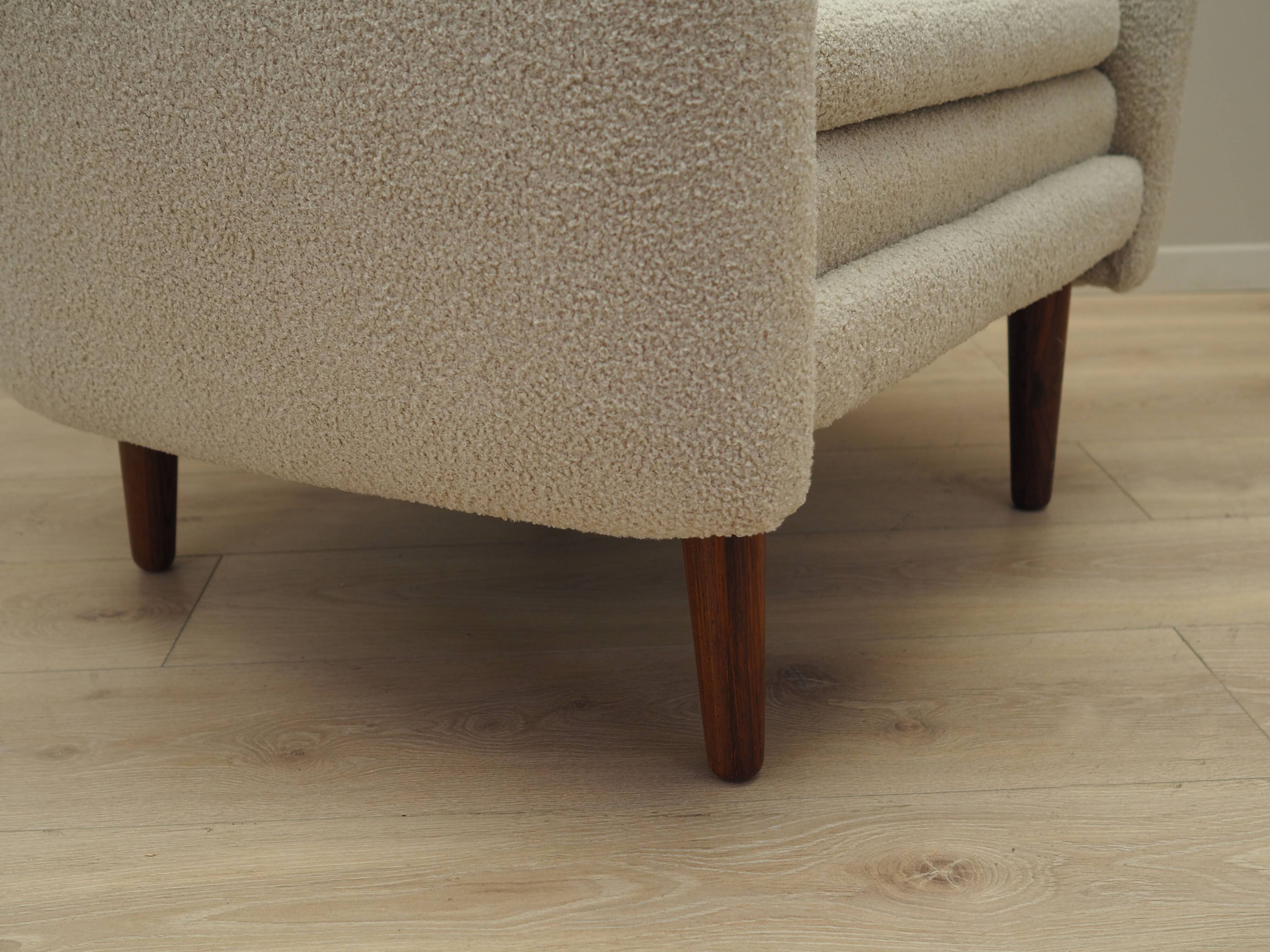 Cream armchair, Danish design, 1970s, production: Denmark