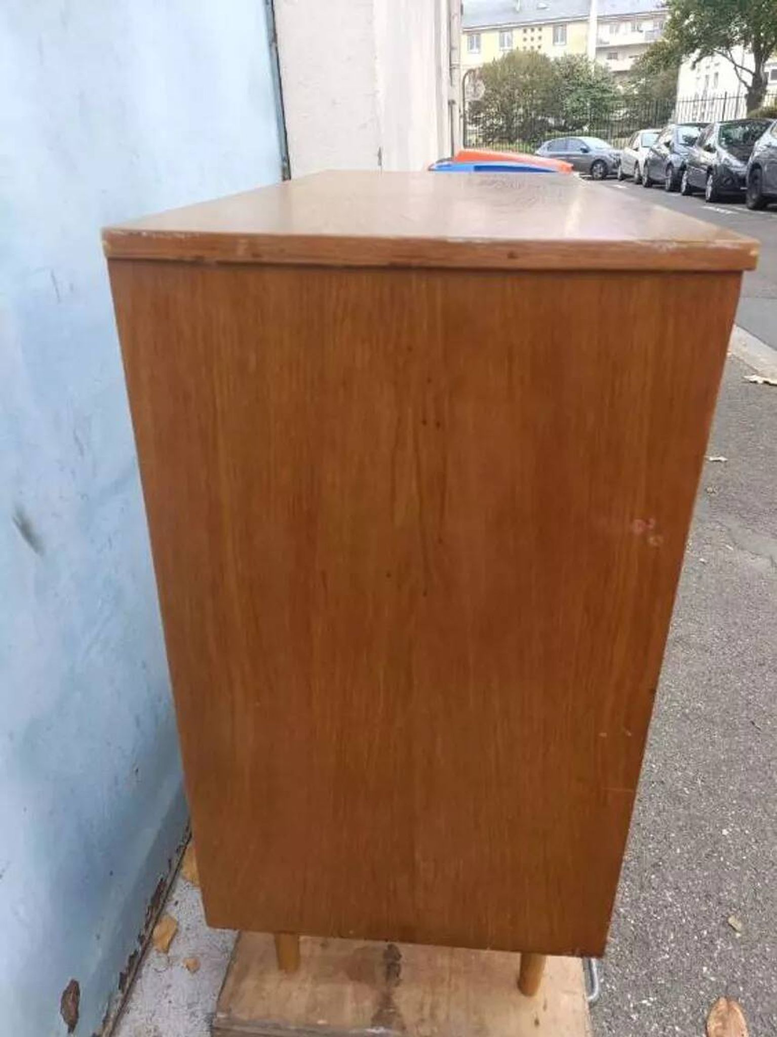 Vintage light oak chest of drawers