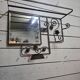 Art Deco coat rack in hammered wrought iron, 1950s.