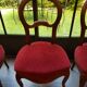 4 chaises médaillon tapissées style Louis Philippe
