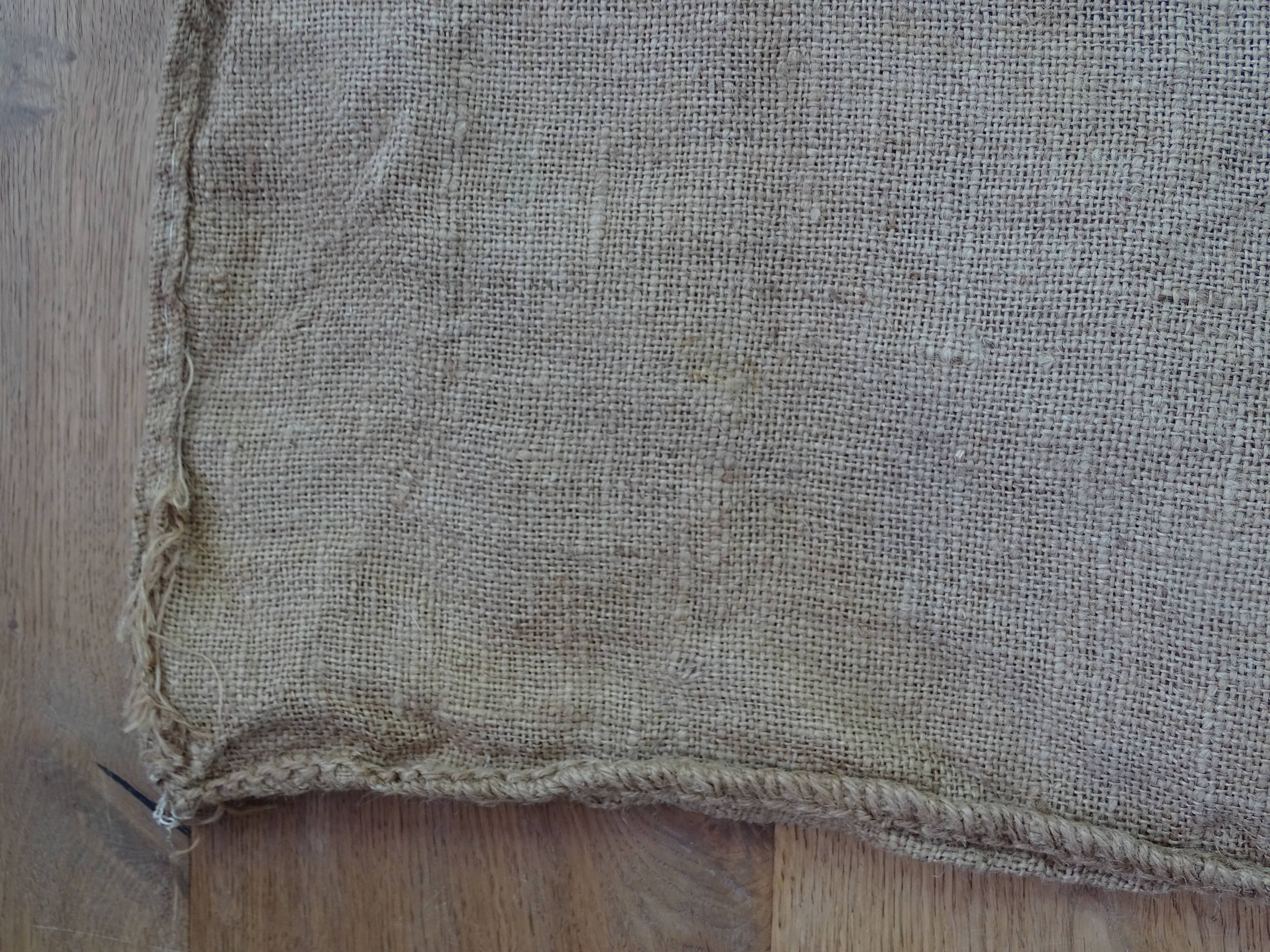 Burlap bag, train décor for the company ZPC