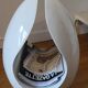 White ovo magazine holder by stamp space age vintage