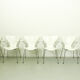 Set of 6 Arne Jacobsen 3207 Armchairs and Dining Table A826 by  Arne Jacobsen for Fritz Hansen
