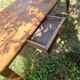 Old farmhouse table in cherry wood 204 x 81 cm