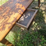Table de ferme ancienne en merisier 204 x 81 cm