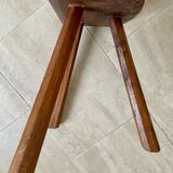 Tabouret tripode en chêne massif 1950