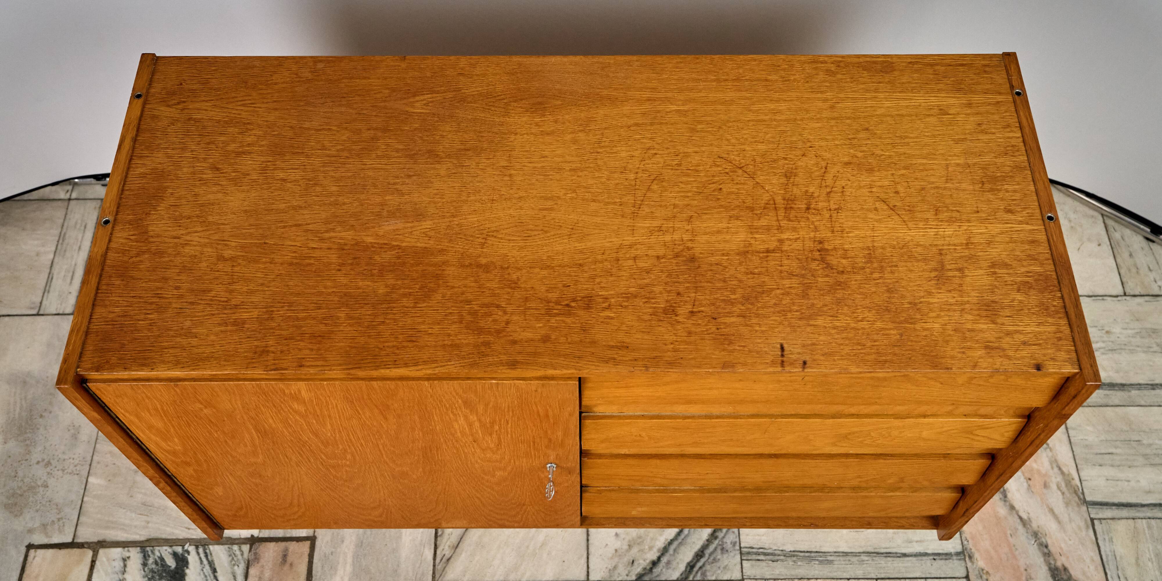 Vintage Oak Sideboard by Jiří Jiroutek, 1960s, Czechoslovakia