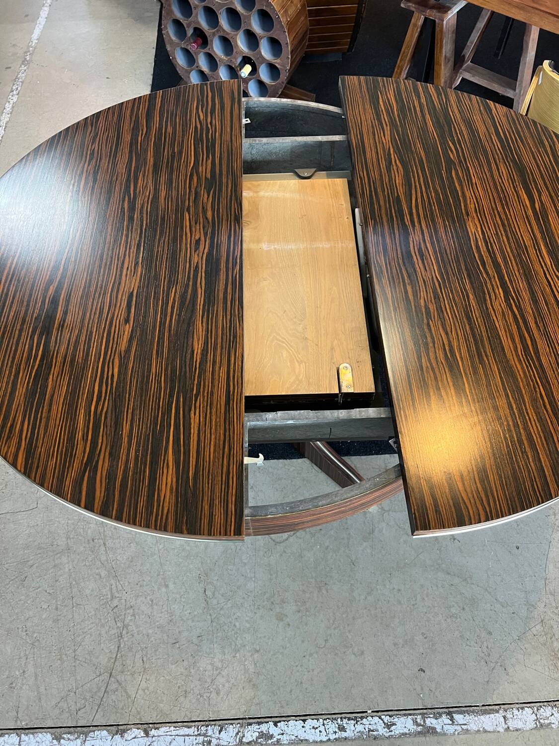 Vintage round table 1 extension rosewood 70's