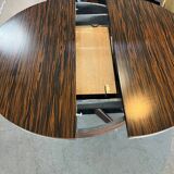 Vintage round table 1 extension rosewood 70's
