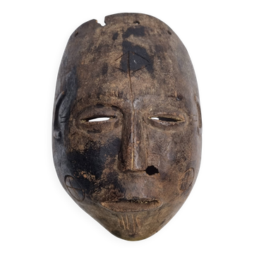 Antique carved wooden tribal mask, early-mid 20th century