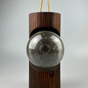 60s 70s Wall Lamp Wood Glass Wall Sconce Brutalist Temde Leuchten Switzerland