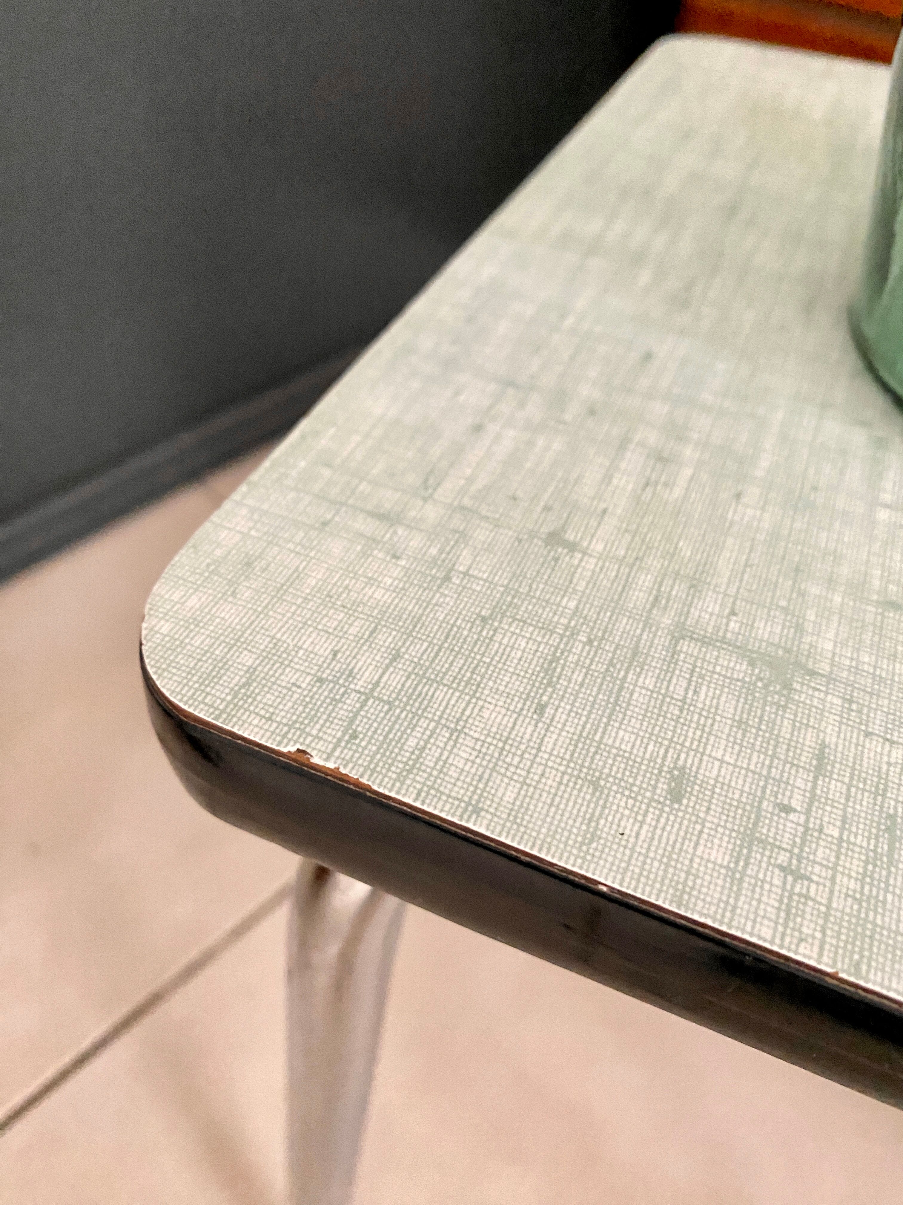 Green formica stool
