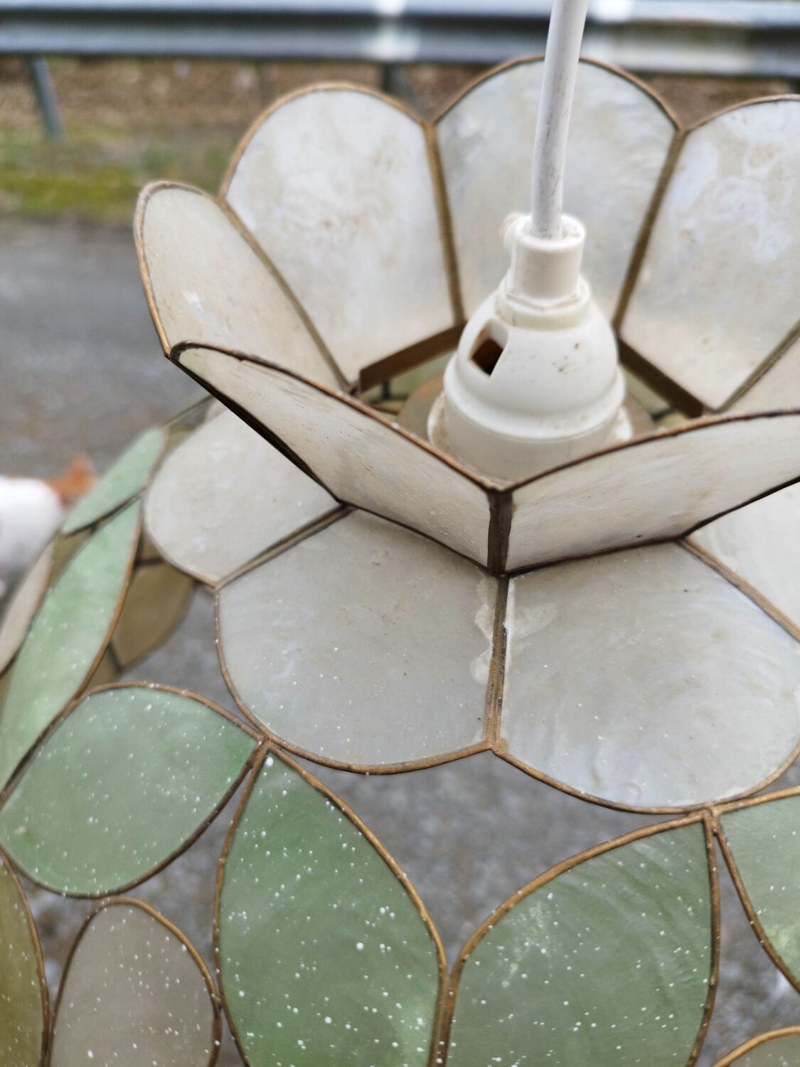 Suspension flower mother-of-pearl large model