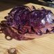Rare amethyst blown glass cream service tripod - 13 pieces - Condition