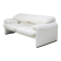 Maralunga sofa by Vico Magistretti, Cassina, white leather, Italy, circa 1970