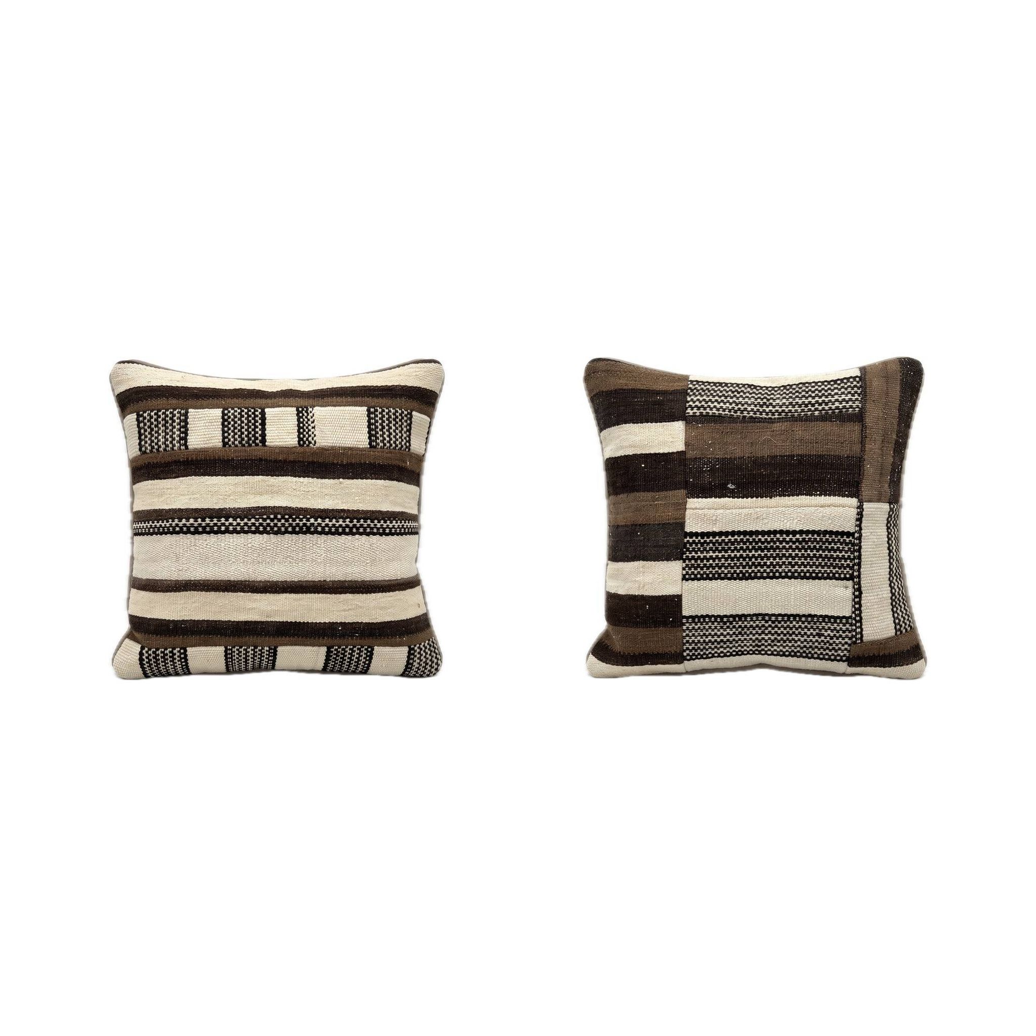 Set of 2 vintage kilim cushion covers 50x50 cm