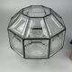 60s 70s ceiling lamp Glashütte Limburg Germany glass & brass Space Age