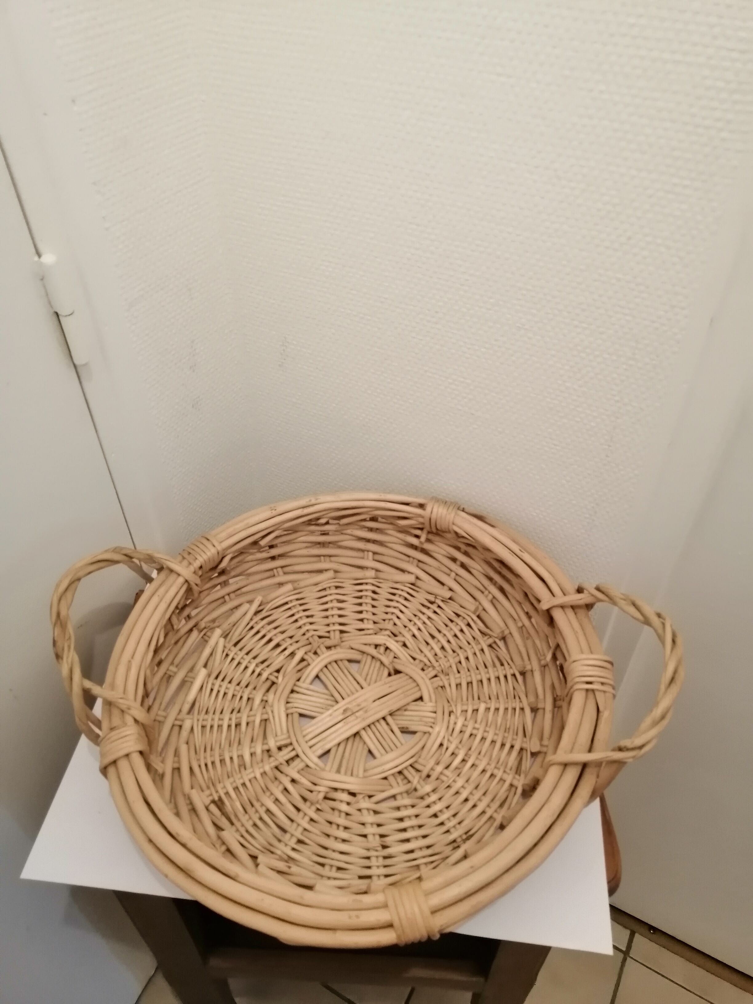 Rattan and wicker basket