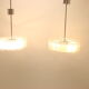 2 ice hanging lamps Doria Leuchten silver 40 cm