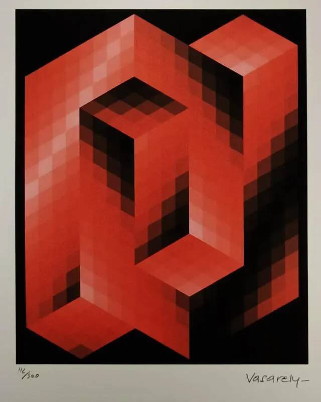 Lithographie numérotée en édition limitée de Victor Vasarely, années 1970