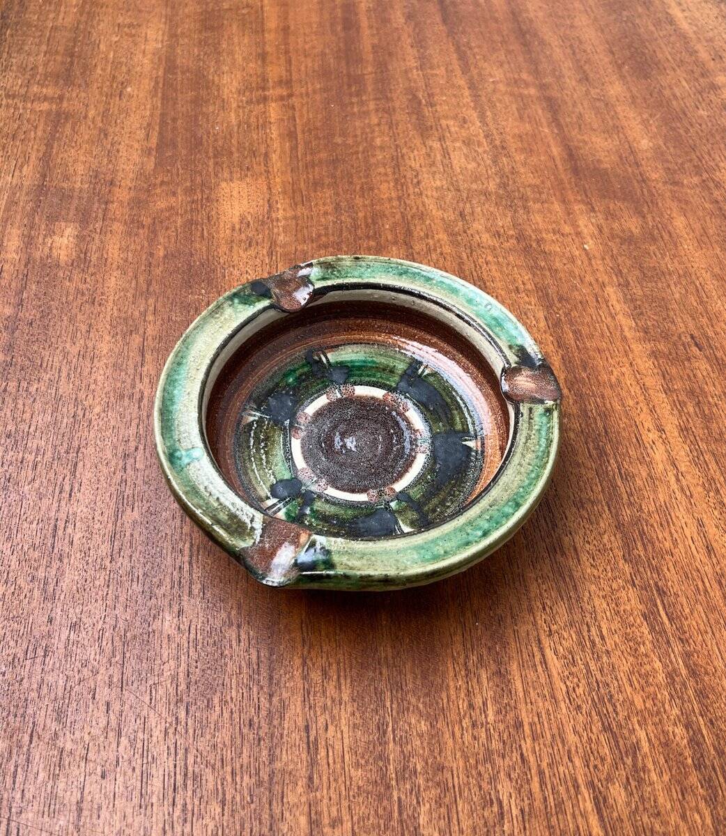 Studio pottery ashtray from mid-century German, 1960s.