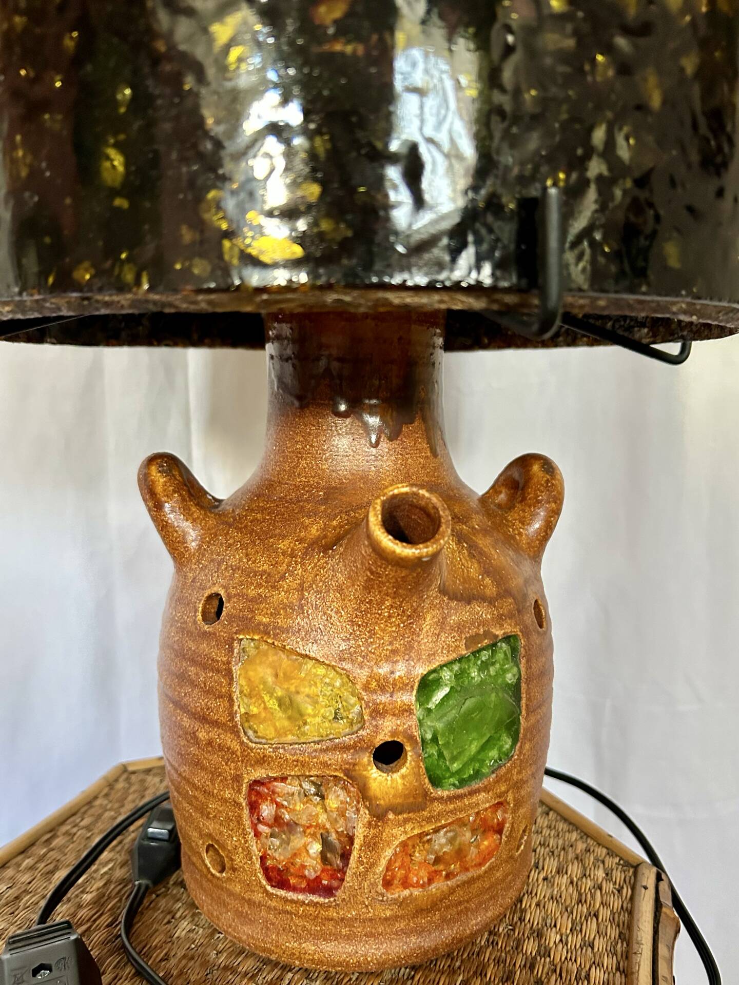 Lampe Accolay en résine et céramique