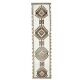 Vintage Turkish Oushak Handmade Wool Cotton White Runner Rug 84x346