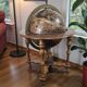 Vintage bar globe / bar furniture with decorative globe