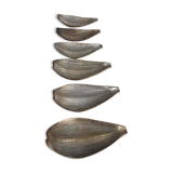 Set of 6 petals brass display