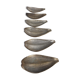 Set of 6 petals brass display