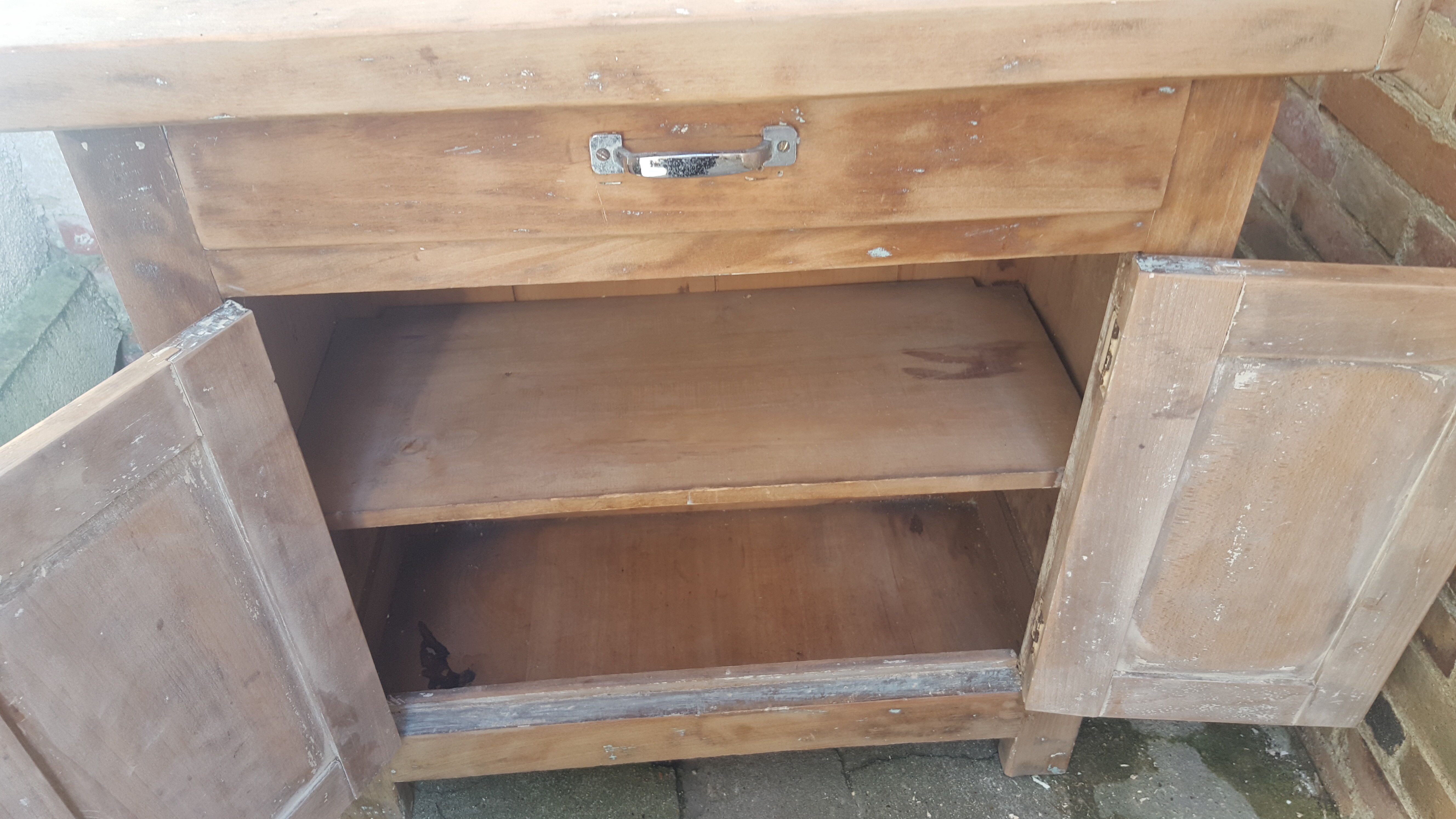 Parisian buffet billot natural patina