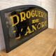 Ancient sign painted on Glass Drugs of the Anchor 1920