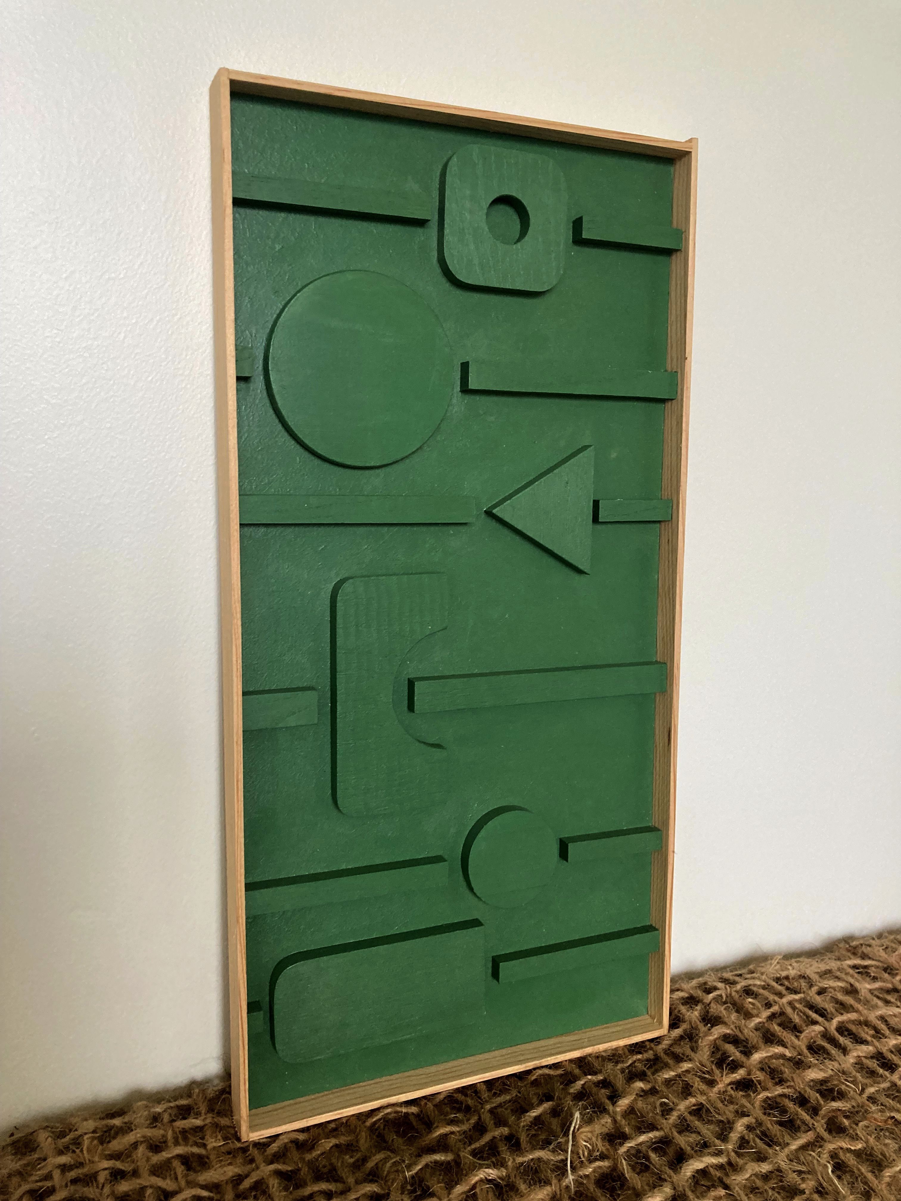 Green wooden board