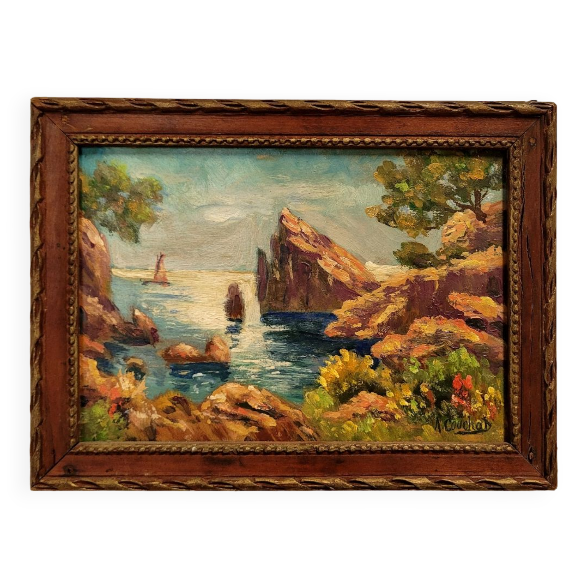 Painting Les Roches Rouges Agay by André Couchet