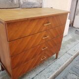 Commode vintage design chevrons