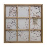 Acrylic, Wool and Cotton Embroidery and Patchwork on Canvas by Ela Fidalgo