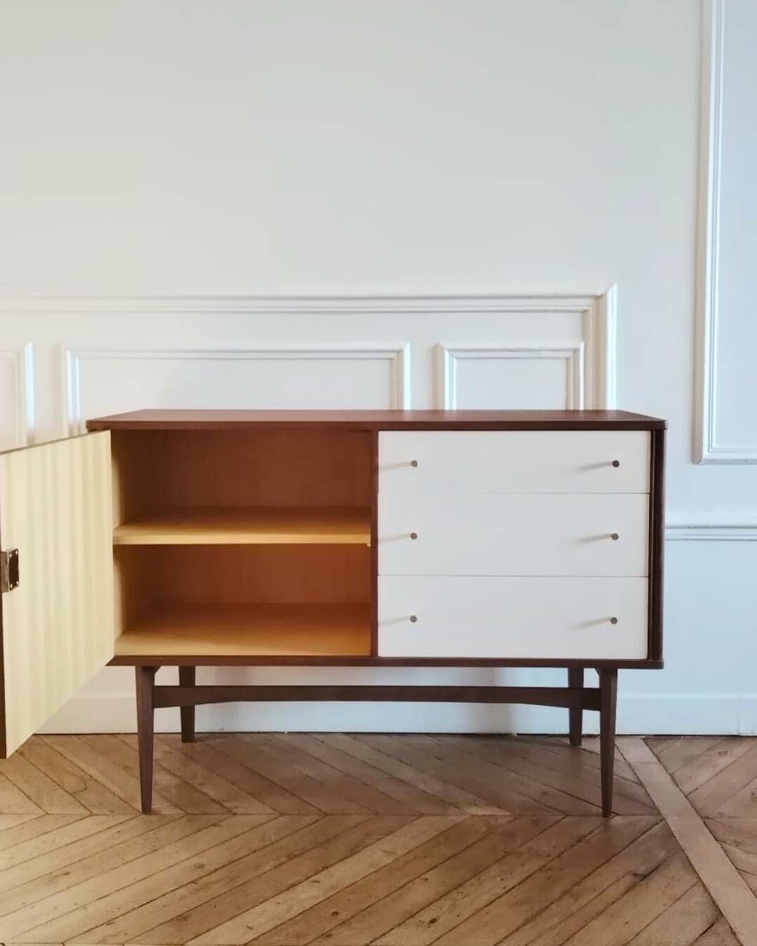 Renovated vintage buffet/enfilade, Scandinavian style, 1960s.