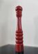 Giant vintage red lacquered wooden pepper mill
