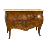 Louis XV style chest of drawers with marble top