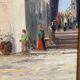 Swedish Oil on Canvas – “Southern Street” by J. Erix