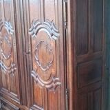 Louis XIV wardrobe in solid oak, 18th century
