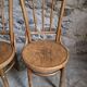 Set of 4 Fischel bentwood bistro chairs, Czechoslovakia, circa 1930–1950.