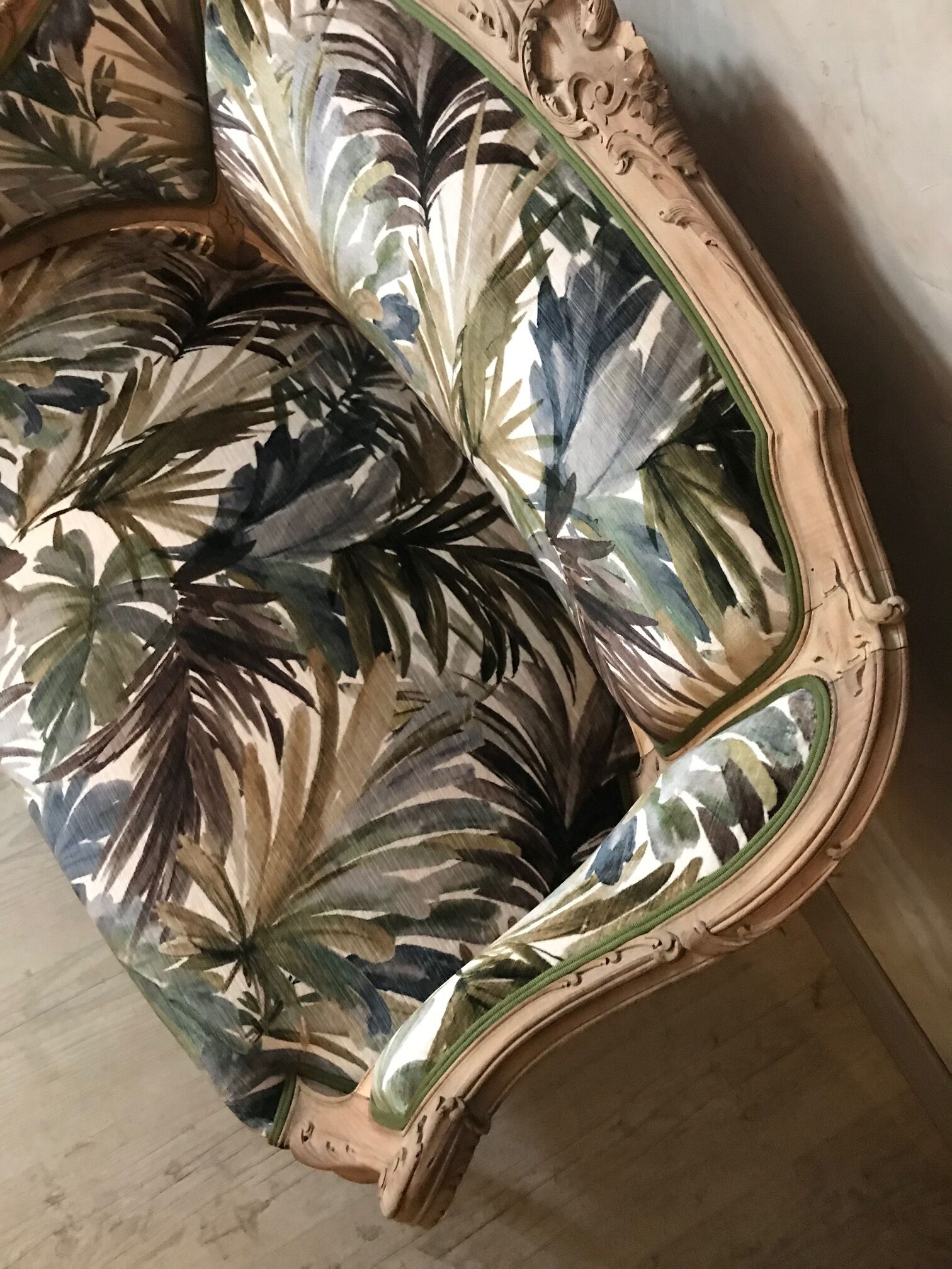 Small Louis XV sofa completely redone